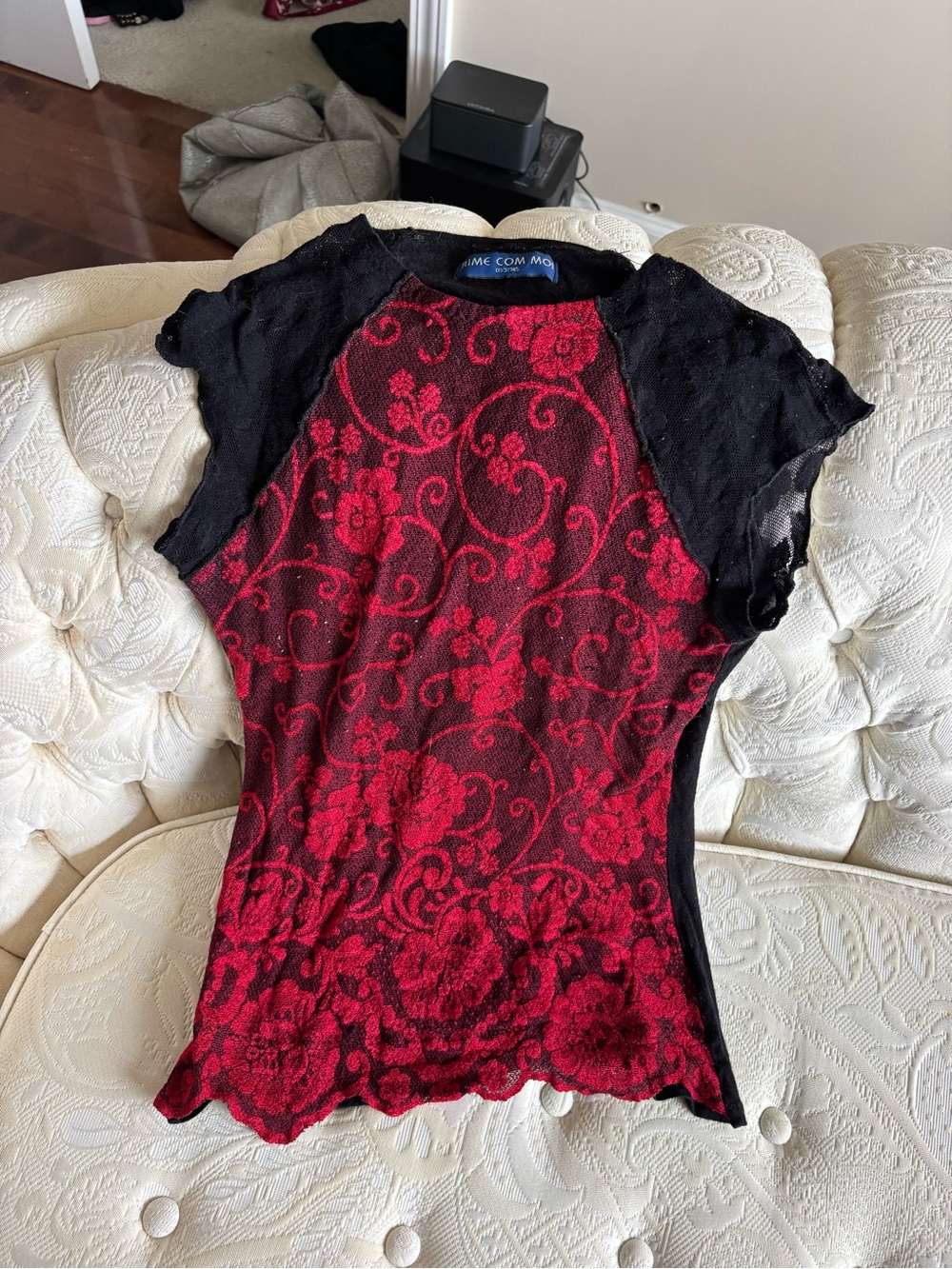 vintage floral fairy lace top